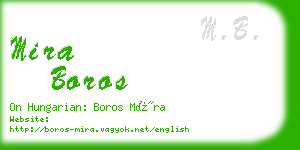mira boros business card